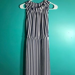 Blue & White Striped Dress